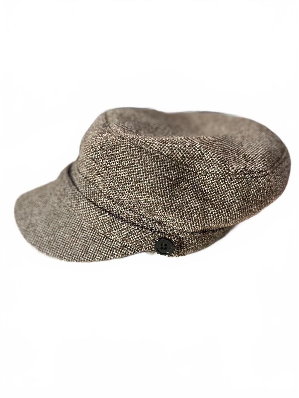 Brown Tweed Newsboy Baker Boy Gatsby Cap Hat Vintage Style Army Cadet